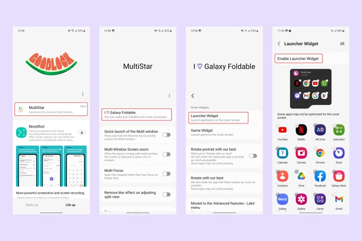 كيفية تشغيل أي تطبيق على شاشة غلاف هاتف Samsung Galaxy Z Flip 5 باستخدام وحدات Good Lock.