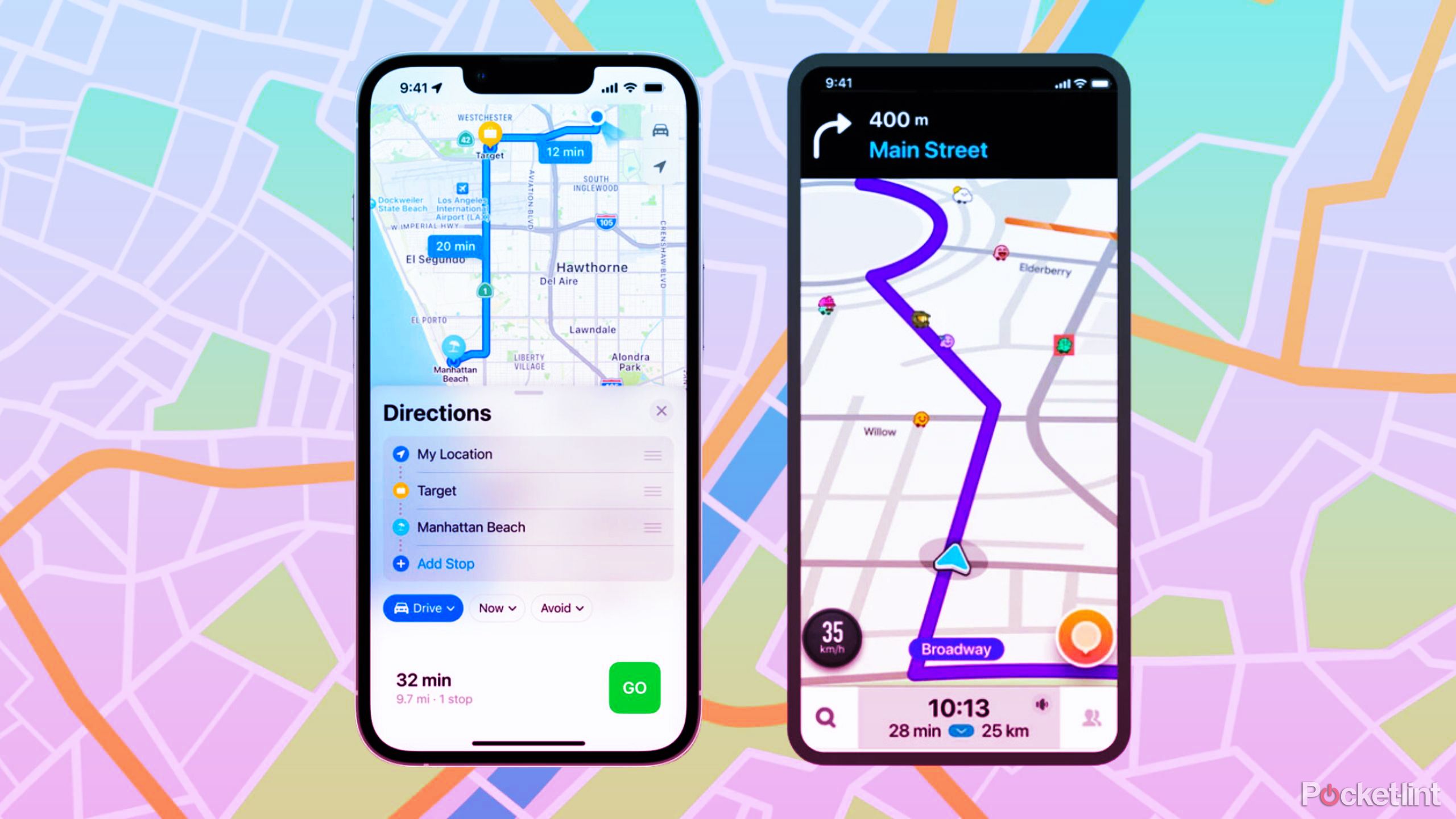 خرائط Apple مقابل Waze